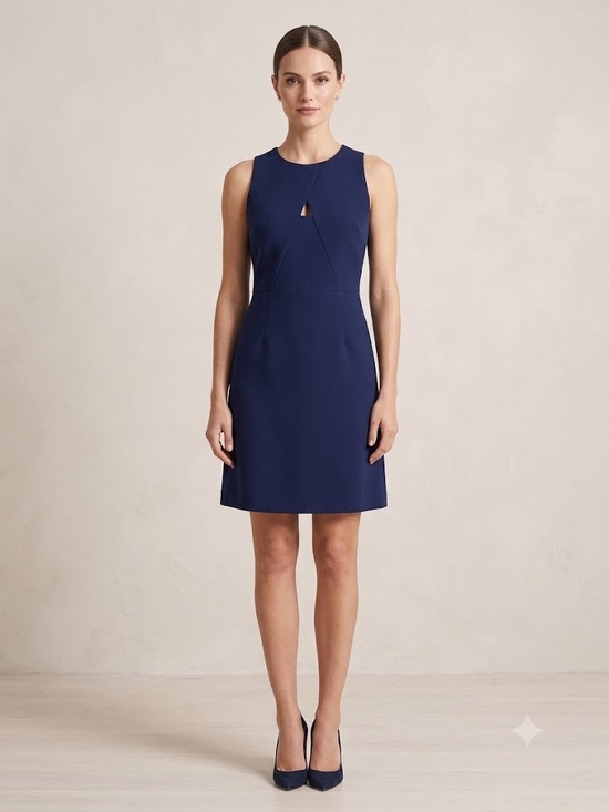 Milly Dresses & Skirts - Milly Navy Sleeveless Cutout Tailored Mini Dress Size 8